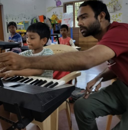Piano lesson at Caprice Music Academy