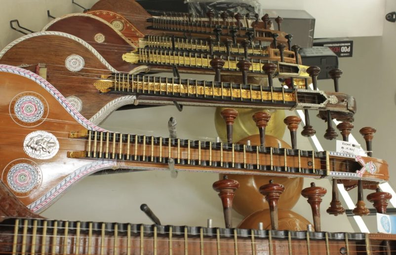 Veenas and Indian classical instruments at Shruthi Musicals
