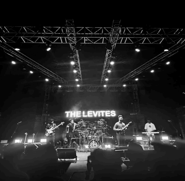 The Levites performing under stage lights