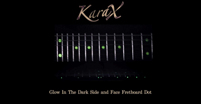Mezraab Karax - glow in the dark fretboard dots