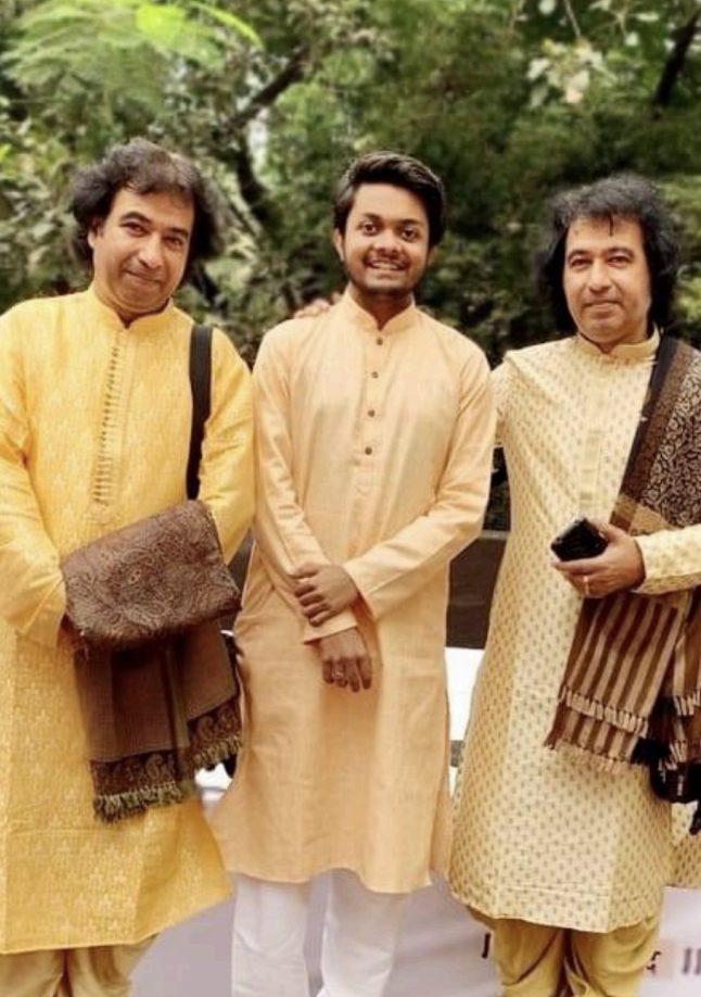 Abhishekh Prabhu with his gurus