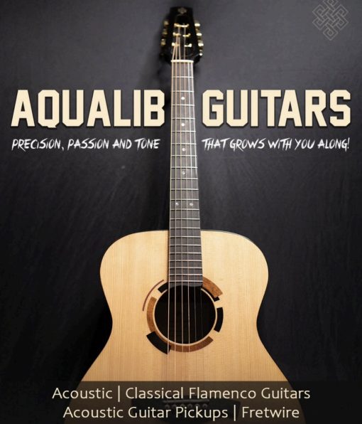 Aqualib Guitars brand poster