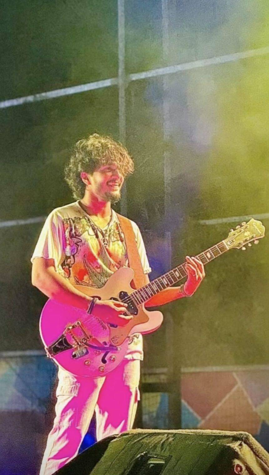 Vamsi Nath under stage lights