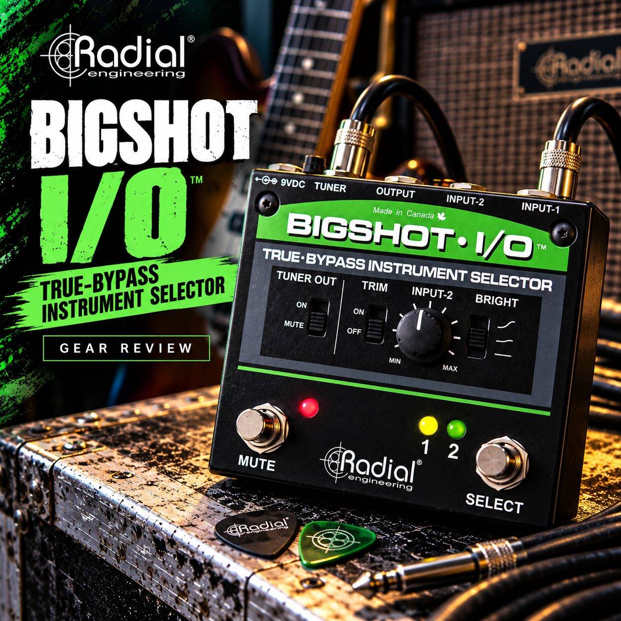 Radial BigShot I/O true-bypass instrument selector